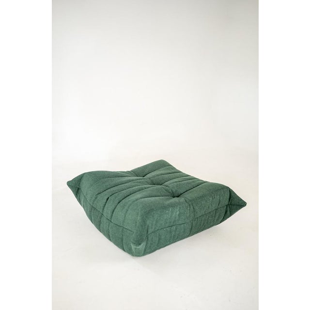 Set of Togo Lounge Chair and Teal Fabric by Michel Ducaroy for Ligne Roset, 1973 For Sale - Image 16 of 18