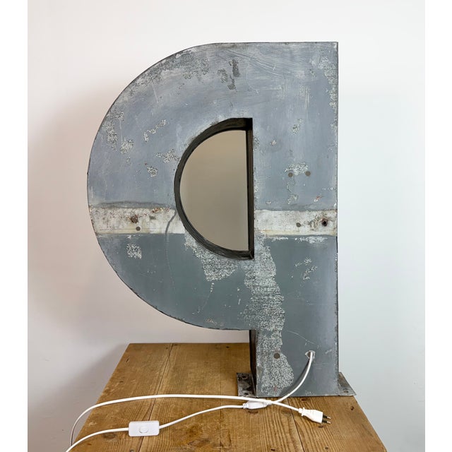 Large Vintage Illuminated Advertising Letter P, 1960s For Sale - Image 13 of 17