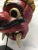 1950s Wooden Mask on Base Red and Yellow For Sale - Image 5 of 11