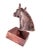 Antique Copper Finish Metal Hand Carved Horse Head Bust Sculpture For Sale - Image 10 of 10