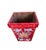 2000 - 2009 Vintage Balinese Hand-Painted Wood Cachepot or Trash Can For Sale - Image 5 of 7