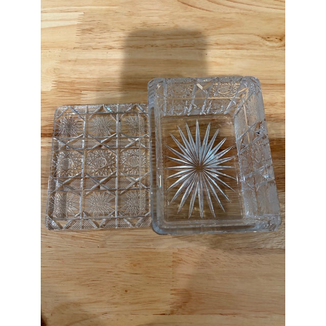 1930s Cut Crystal Trinket Box For Sale - Image 4 of 6