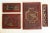 An antique set of ornately carved Chinese teak wood plaques. The set of four are in various sizes depicting with intricate...
