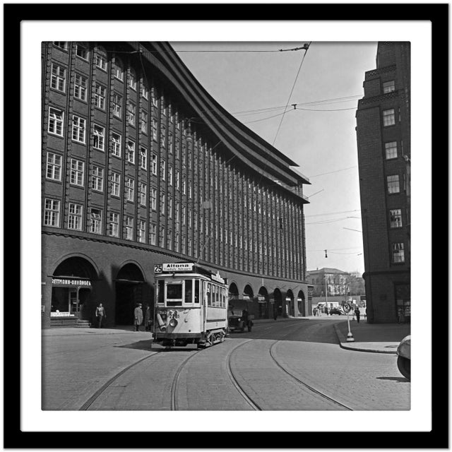 Chile House Office Building Hamburg With Tram, Germany 1938, Printed 2021 For Sale - Image 4 of 5