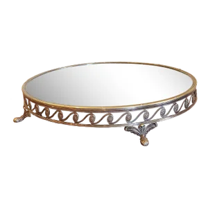 Antique Silver Plated Plateau Mirror