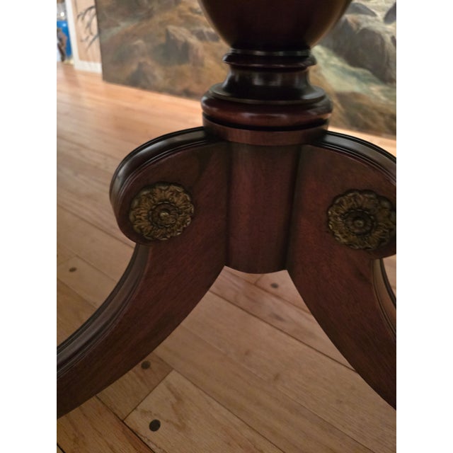 Mid Century Ethan Allen Style Vintage Grand Dining Table For Sale In Boston - Image 6 of 12