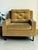 Italian design armchair, 1970s. Cubic in shape, it measures 72 cm high, 75 cm wide, and 78 cm deep. The seat height is...