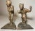 Japanese Pair of Antique Japanese Asian Solid Bronze Figural Man Lady Bookends Statues For Sale - Image 3 of 13