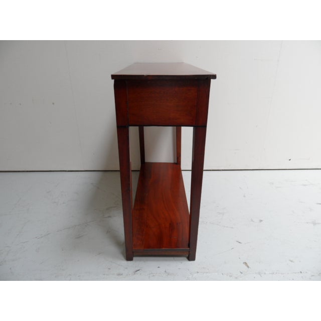 Maroon Antique Mahogany Side Table with Drawers For Sale - Image 8 of 11