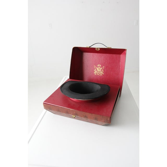 Brown Antique Knox Hat Box For Sale - Image 8 of 12
