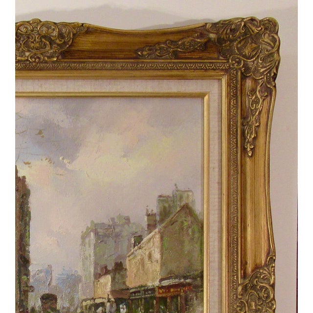 Paint Johnny Gaston Market In Paris In 1900 C.1990 Painting For Sale - Image 7 of 7