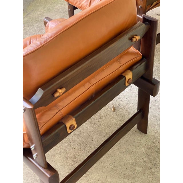 1960s Lounge Chairs Modell MP-41 in Cognac Leder by Percival Lafer, Brazil, 1960s, Set of 2 For Sale - Image 5 of 16
