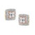 10K Yellow, White, and Rose Gold Plated Sterling Silver Diamond Accent Earrings, A Pair (I-J Clarity, I3 Color) For Sale - Image 4 of 6