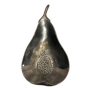 1992 Mariposa Brillante Arthur Court Style Aluminum Pear Dish For Sale