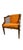Pair of Mid-Century Caned Barrel Back Chairs With Persimmon Velvet Upholstery For Sale - Image 9 of 11