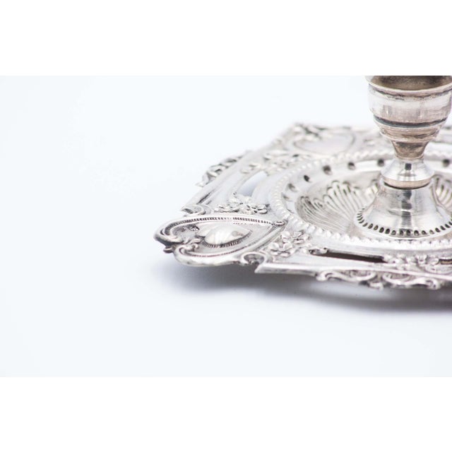 Embossed and Cut Silver Paddle For Sale - Image 3 of 5