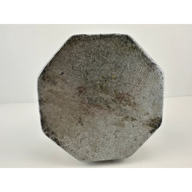 Vintage Geometric Pewter Pitcher in the Style of Arts and Crafts For Sale - Image 12 of 12