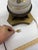 Vintage Painted Satin Glass Table Lamp With Gilded Floral Accents For Sale - Image 9 of 9