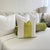 Off White and Citron Throw Pillow Cover With Feather Down Insert For Sale - Image 4 of 5