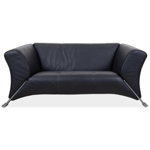 322 Two-Seater Black Sofa from Rolf Benz For Sale - Image 10 of 10