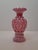 Early 20th Century Victorian Cranberry Opalescent Coin Spot Vase Northwood Glass 6" Ruffled Rim Antique Eapg For Sale - Image 5 of 18