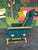 Textile 1970s Pair of Brutalist Danish Oak and Teal Wool Lounge Chairs For Sale - Image 7 of 12