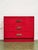 Red Mid-Century Modern Hollywood Regency Red Three Drawer Chest For Sale - Image 8 of 8