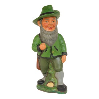 Vintage Clay Garden Gnome by Balzer & Bock, 1960s For Sale