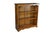 French Provincial Vintage Early American Colonial Style Low Profile Scalloped Pine Bookcase Shelf For Sale - Image 3 of 16