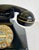 1990s Vintage-Inspired Rotary Style Black Desk Telephone With Brass Dial For Sale - Image 5 of 10