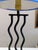 Metal Postmodern Squiggle Table Lamp in Blue & Black For Sale - Image 7 of 9