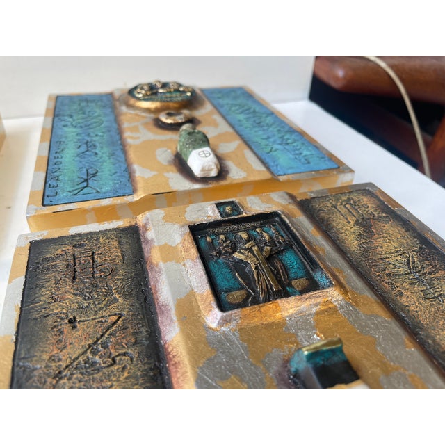 Modern Icons in Ceramic and Bronze by Mogens Leander, 2000s, Set of 4 For Sale - Image 12 of 15