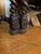 Mid 20th Century Pair of Jacobean Revival Carved Wood Barley Twist Velvet Armchairs For Sale - Image 4 of 12