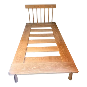 Bcmt Spindle Back Twin Bed White Oak With Natural Finish