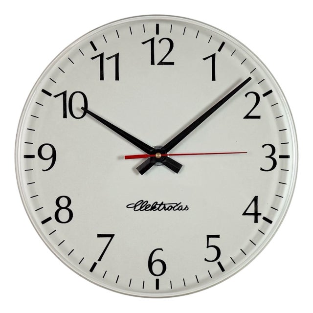 Vintage Office Wall Clock from Elektročas, 1990s For Sale