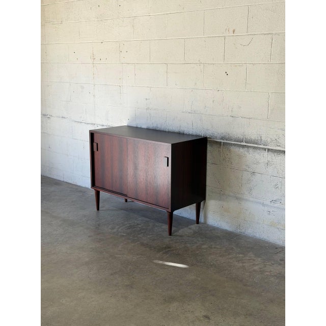 Viby J Rosewood Sliding Door Credenza Sideboard Danish Control Mid-Century Modern 1960s For Sale - Image 11 of 11