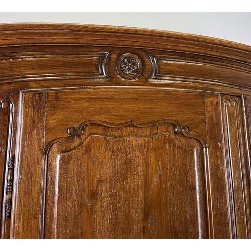 Vintage French Louis XVI Style Wardrobe in Oak For Sale - Image 3 of 11