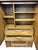 1970s Mid-Century Modern Lane Pueblo Brutalist Oak Armoire For Sale - Image 5 of 9
