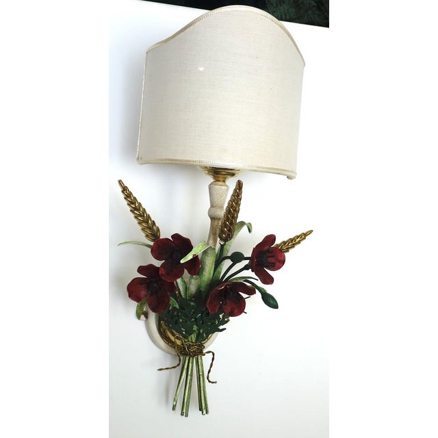 Fabric Shade Wall Lamps from Unbekannt, 1970s, Set of 2 For Sale - Image 9 of 12