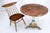 Hamered Copper 33" Dia Round Top Gueridon Center Cafe Table on Paint Decorated Iron Base