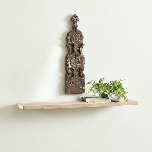 Farmhouse Vintage Intricately Carved Panel 28” Tall Wall Art For Sale - Image 3 of 3