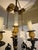 French Louis-Philippe Ormolu Antique Lamp With Tole Shade Wax Candles For Sale - Image 3 of 12