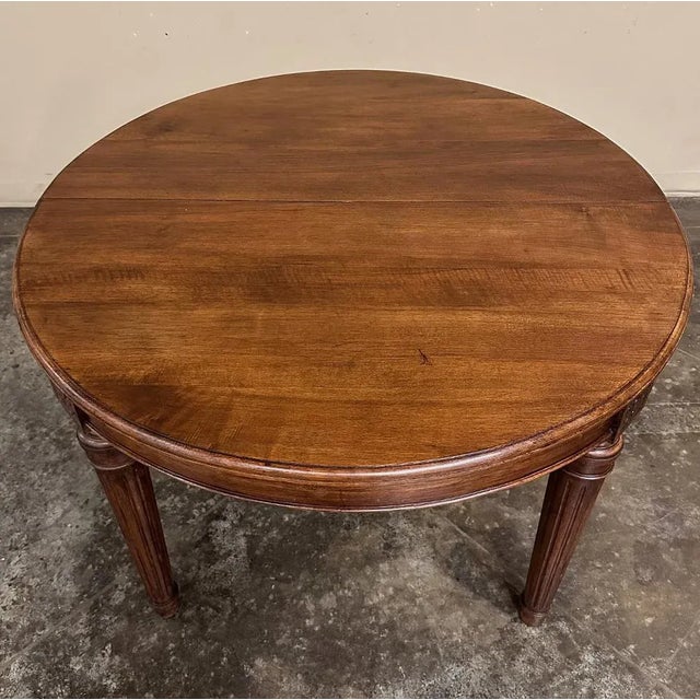 Wood Antique French Louis XVI Walnut Dining Table ~ Game Table For Sale - Image 7 of 12