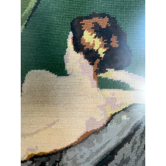 Victorian Vintage Needlepoint Nude Venus After Rokeby Venus For Sale - Image 3 of 5