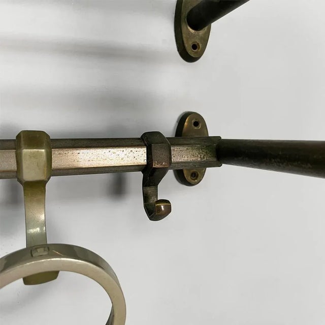 Italian Art Deco Metal Wall Coat Rack, 1930s For Sale - Image 12 of 13