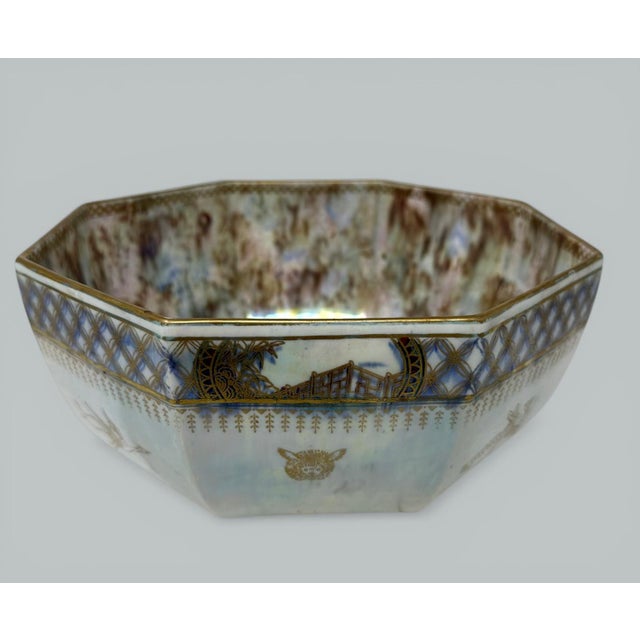 Late 19th Century Art Deco Wedgwood Celestial Chinese Dragon Lustre Ware Bowl Centerpiece, 1920s For Sale - Image 5 of 13