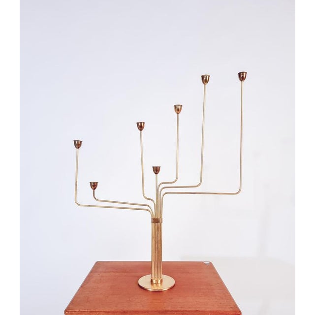 Candelabra in solid brass by danish designer Piet Hein. Designed in 1953 and named "Ursa Major" and created by Danish...
