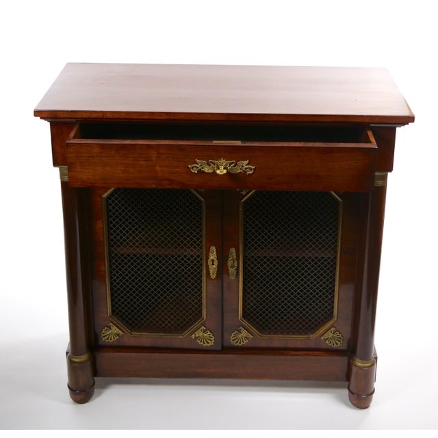 Late 19th Century Antique Regency-Style Rosewood Mahogany Bookcase Cabinet, Circa 1880 For Sale - Image 5 of 11
