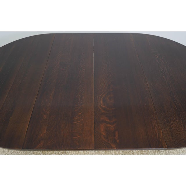 Stickley Mission Oak Round Dining Table For Sale - Image 15 of 18