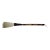 Antique Chinese Signed Bamboo Handle Natural Hair Calligraphy Brush For Sale
